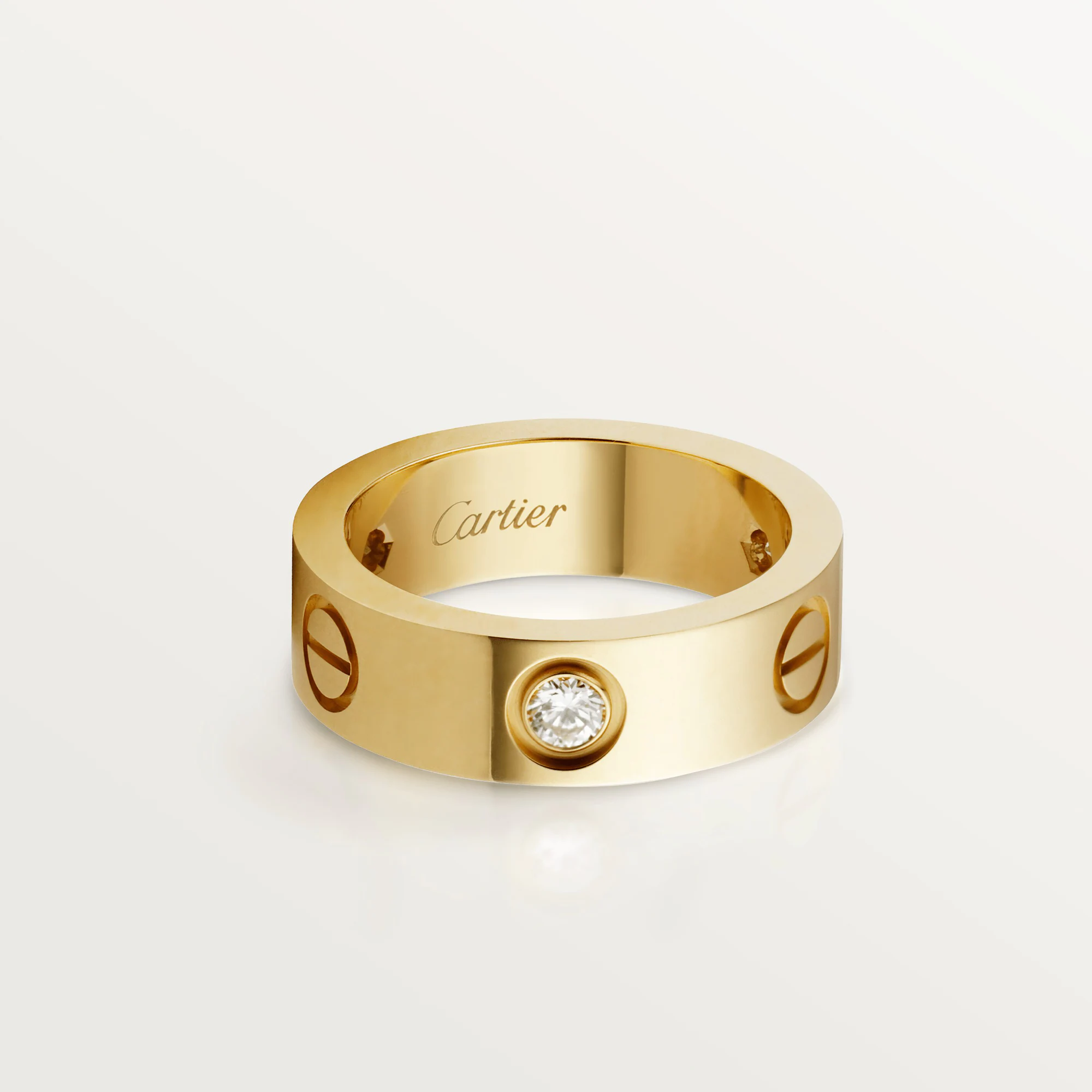 Cartier 3 Diamonds Love Ring - Click Image to Close