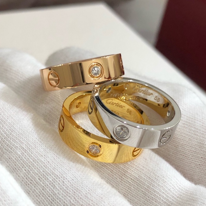 Cartier 3 Diamonds Love Ring