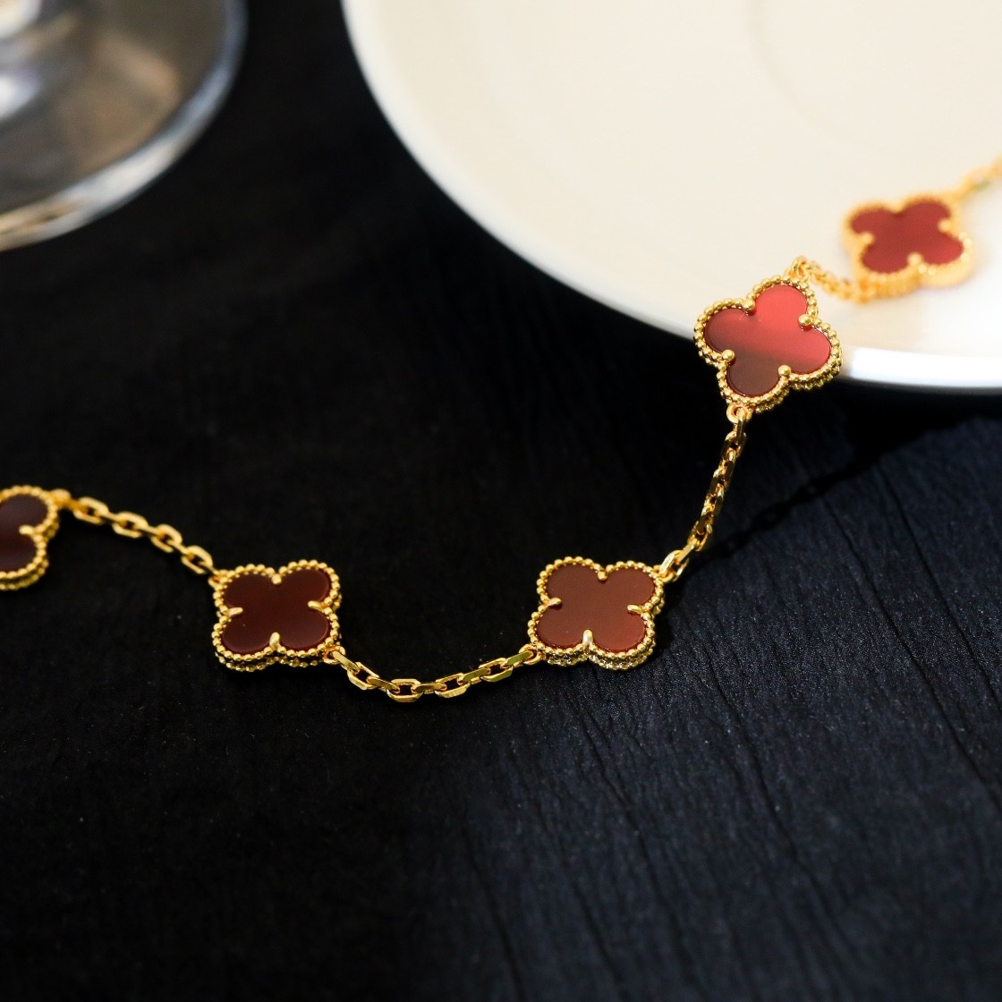 Van Cleef & Arpels Vintage Alhambra Bracelet, 5 Motifs Yellow Go