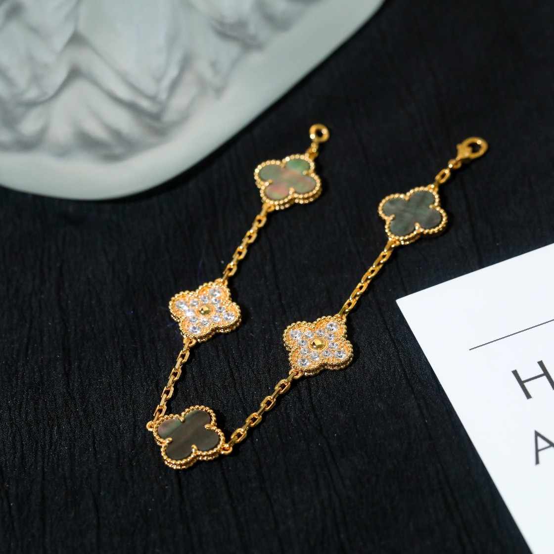 Van Cleef & Arpels Vintage Alhambra bracelet, 5 motifs rose gold