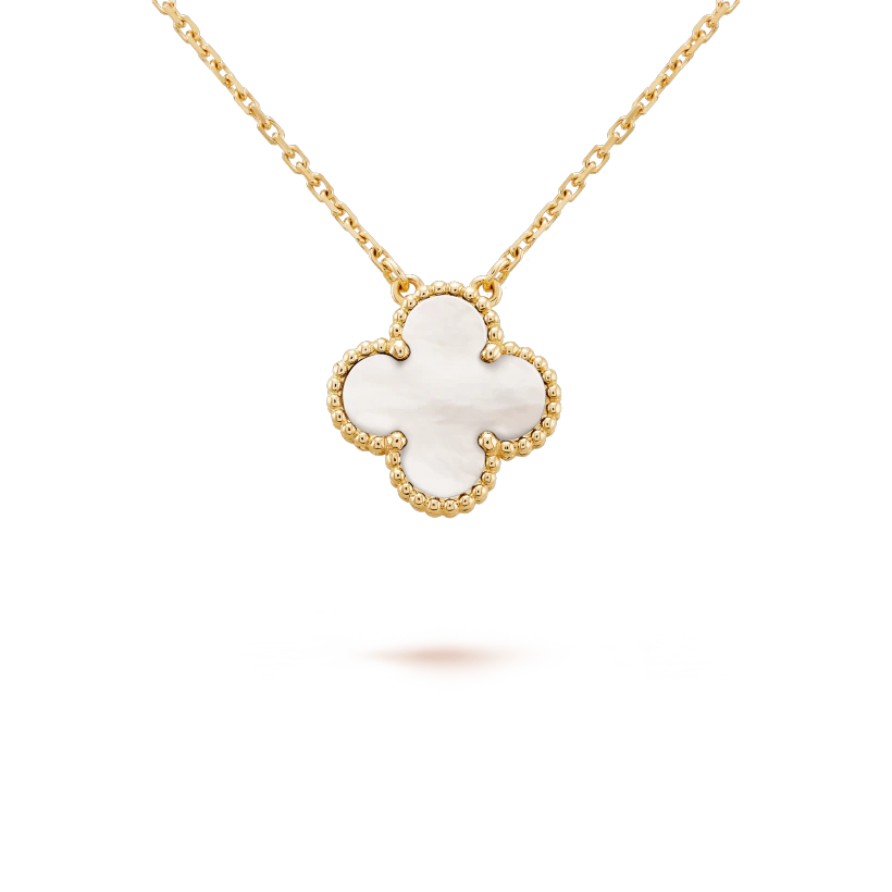 Van Cleef & Arpels Vintage Alhambra pendant yellow gold, Mother-