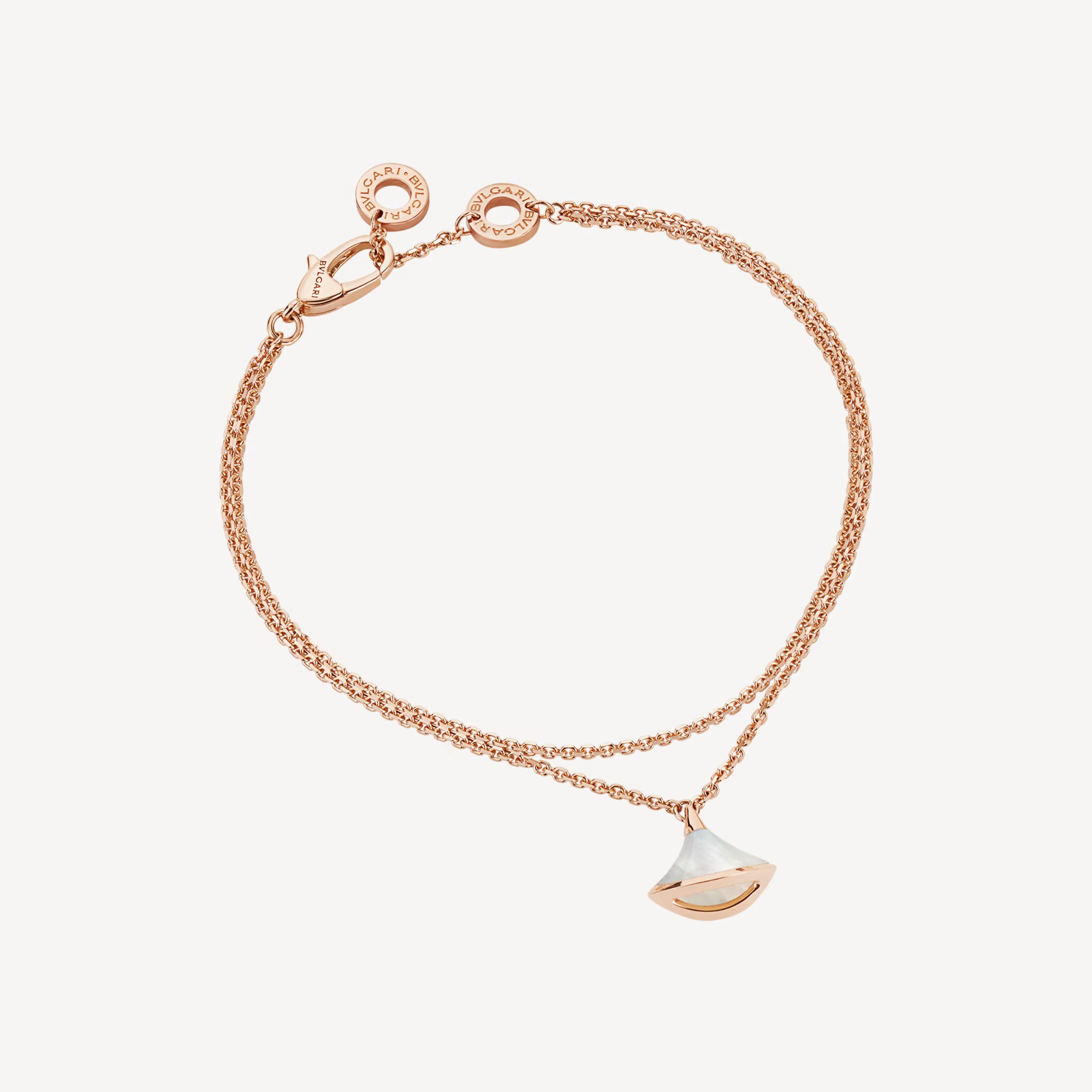 Bulgari Diva's Dream Bracelet Rose Gold with Mother-of-pearl - Click Image to Close