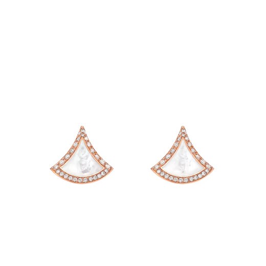Bulgari Diva's DREAM Stud Earrings Rose Gold With Mother-of-pear - Click Image to Close