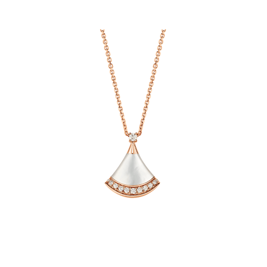 Bulgari Diva's DREAM Rose Gold Pendant Necklace set with Mother-