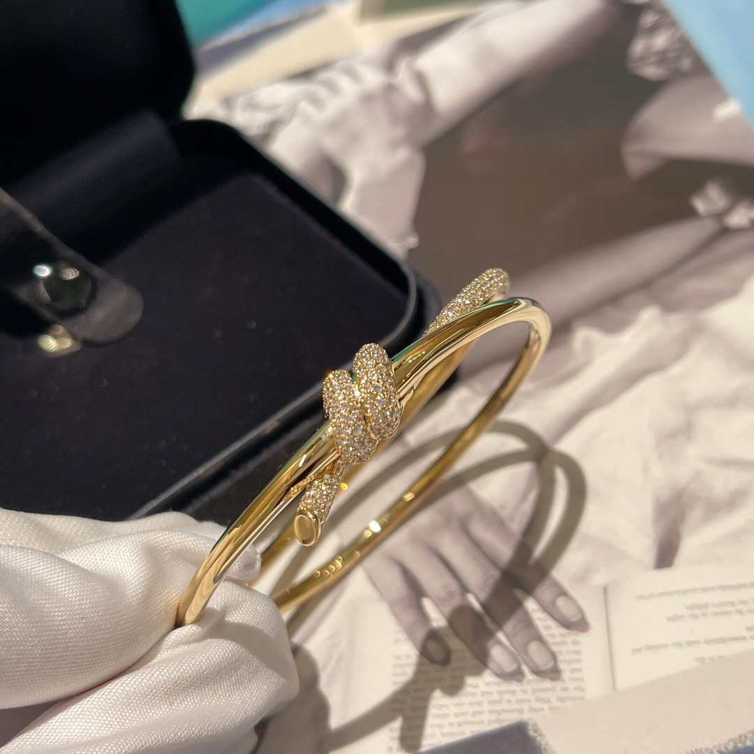Cartier Double Row Hinged Bangle with Diamonds Bracelet