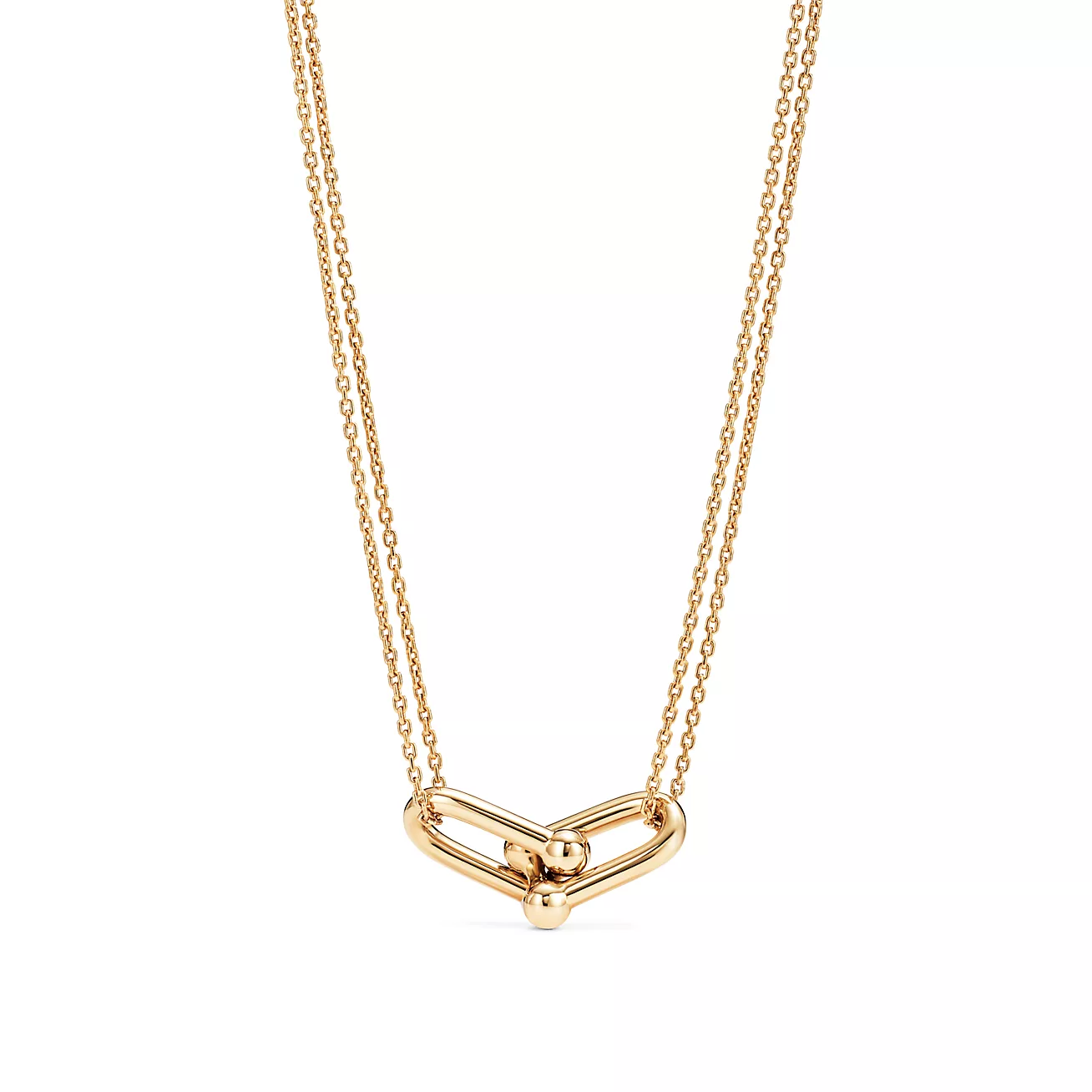 Tiffany HardWear Double Link Pendant in Gold-plated